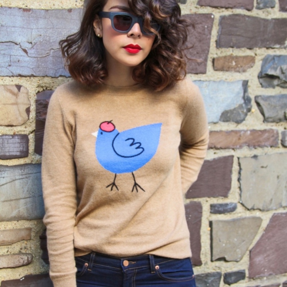 J. Crew French Hen Bird Sweater - Picture 4 of 12